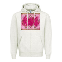 Oatmeal Heather pink glitter Zipper Hoodie - JahusDesignShop