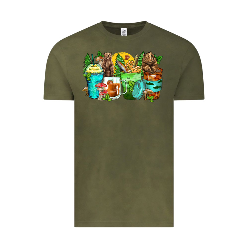 Bear Coffee Cups Vintage Tee by Zillion Design Studio | Teevron
