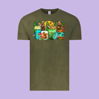 Bear Coffee Cups Vintage Tee Designed By Zillion Design Studio