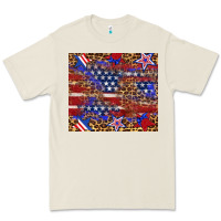 Bone American flag and star leopard Premium Tee - Artiststas
