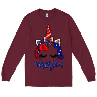 Burgundy 4th of July unicorn Long Sleeve Tee - Neo Western
