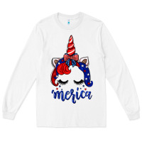 White 4th of July unicorn Long Sleeve Tee - Neo Western
