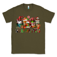 Army Green merry christmas coffee afro gnomies Classic Tee - FaDigitalArtStudio