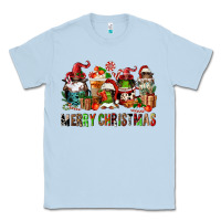 Dusty Blue merry christmas coffee afro gnomies Classic Tee - FaDigitalArtStudio