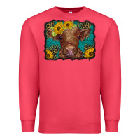 Cardinal western leopard buffalo plaid baby highland cow Premium Sweatshirt - BarkalooDesign