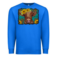 True Royal western leopard buffalo plaid baby highland cow Premium Sweatshirt - BarkalooDesign