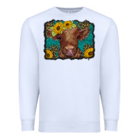 White western leopard buffalo plaid baby highland cow Premium Sweatshirt - BarkalooDesign