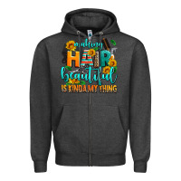 Charcoal Heather making hair beautiful is kinda my thing Zipper Hoodie - AdoDesignShop