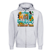 Heather Grey making hair beautiful is kinda my thing Zipper Hoodie - AdoDesignShop