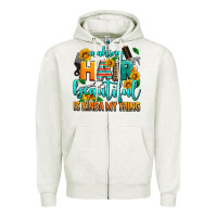 Oatmeal Heather making hair beautiful is kinda my thing Zipper Hoodie - AdoDesignShop