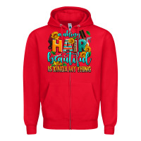 Red making hair beautiful is kinda my thing Zipper Hoodie - AdoDesignShop