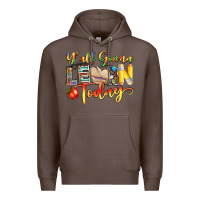 Coffee yall gonna learn today Premium Hoodie - NancyCooperArtShop