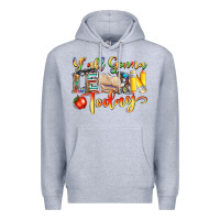 Heather Grey yall gonna learn today Premium Hoodie - NancyCooperArtShop