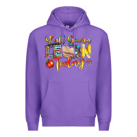 Purple yall gonna learn today Premium Hoodie - NancyCooperArtShop