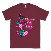 Burgundy stuck on you cactus Classic Tee - BarkalooDesign