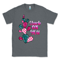 Charcoal Heather stuck on you cactus Classic Tee - BarkalooDesign