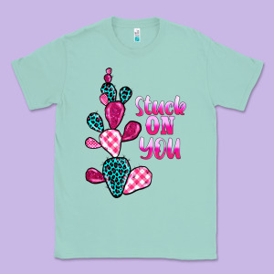 Stuck On You Cactus Classic Tee Designed By Barkaloodesign