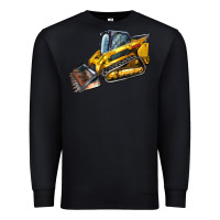Black Compact Track Loader Premium Sweatshirt - LillyAllenDesigns
