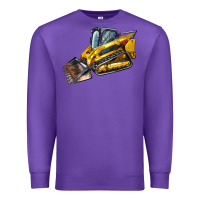 Purple Compact Track Loader Premium Sweatshirt - LillyAllenDesigns