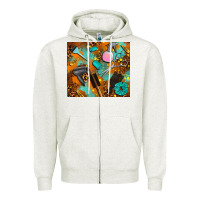 Oatmeal Heather hair tech Zipper Hoodie - AdoDesignShop