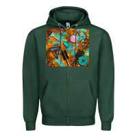 Sports Green hair tech Zipper Hoodie - AdoDesignShop