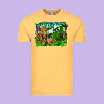 Vintage Tee Happy st. patrick's day cattle and calfs