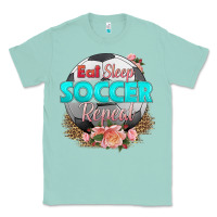 Seafoam eat sleep soccer repeat Classic Tee - HRA Design Shop