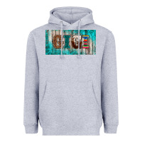 Heather Grey western turquoise gigi license plate Heavyweight Hoodie - BarkalooDesign