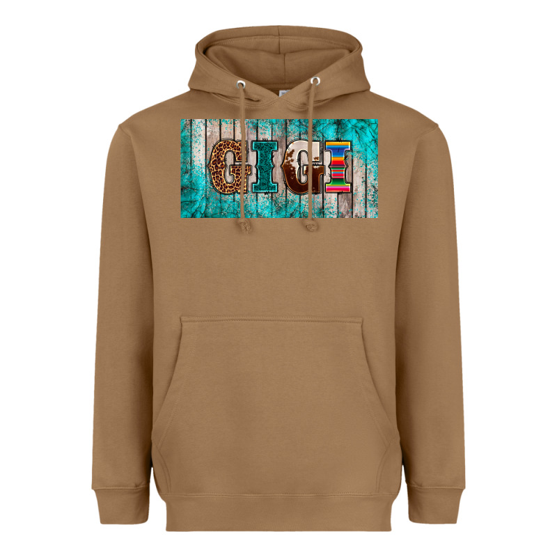 Western Turquoise Gigi License Plate Heavyweight Hoodie by BarkalooDesign | Teevron