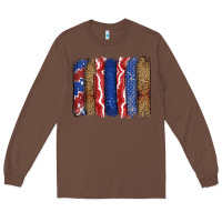 Chestnut 4th of July brushstroke Long Sleeve Tee - CowGirlArtShop