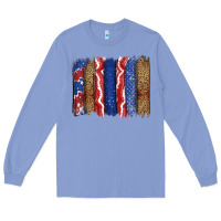 Colony Blue 4th of July brushstroke Long Sleeve Tee - CowGirlArtShop