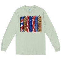 Matcha 4th of July brushstroke Long Sleeve Tee - CowGirlArtShop