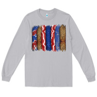 Moon Dust 4th of July brushstroke Long Sleeve Tee - CowGirlArtShop