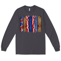 Smoke 4th of July brushstroke Long Sleeve Tee - CowGirlArtShop