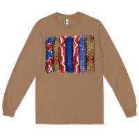 Toasted Coconut 4th of July brushstroke Long Sleeve Tee - CowGirlArtShop