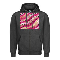 Charcoal Heather pink glitter Zipper Hoodie - JahusDesignShop