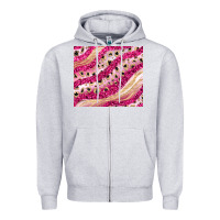 Heather Grey pink glitter Zipper Hoodie - JahusDesignShop