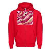 Red pink glitter Zipper Hoodie - JahusDesignShop