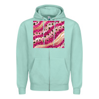 Seafoam pink glitter Zipper Hoodie - JahusDesignShop