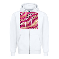 White pink glitter Zipper Hoodie - JahusDesignShop