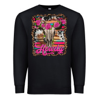 Black howdy valentine's day bull skull Premium Sweatshirt - Jasminsmagicworld