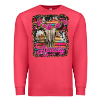Cardinal howdy valentine's day bull skull Premium Sweatshirt - Jasminsmagicworld