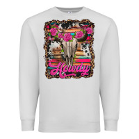 Dove Grey howdy valentine's day bull skull Premium Sweatshirt - Jasminsmagicworld