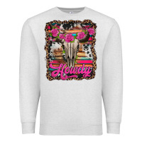Oatmeal Heather howdy valentine's day bull skull Premium Sweatshirt - Jasminsmagicworld