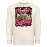 Sandshell howdy valentine's day bull skull Premium Sweatshirt - Jasminsmagicworld