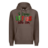 Coffee o come let us adore him christmas Premium Hoodie - MaliasSmallBusiness