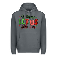 Rock o come let us adore him christmas Premium Hoodie - MaliasSmallBusiness