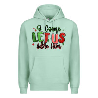 Seafoam o come let us adore him christmas Premium Hoodie - MaliasSmallBusiness