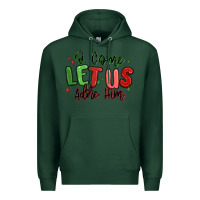 Sports Green o come let us adore him christmas Premium Hoodie - MaliasSmallBusiness