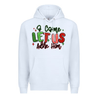 White o come let us adore him christmas Premium Hoodie - MaliasSmallBusiness